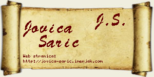 Jovica Sarić vizit kartica